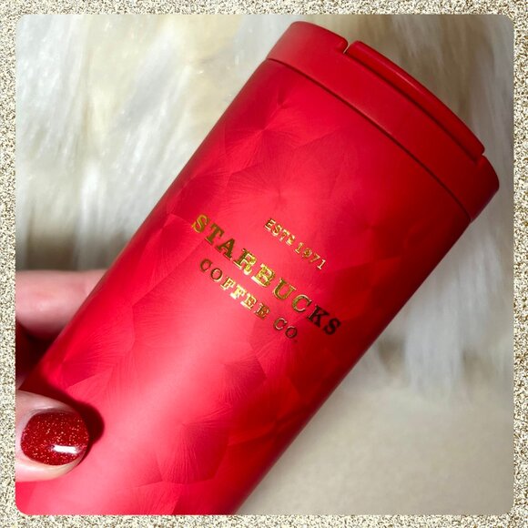 🎄🌟 NWT 2025 Starbucks Christmas/Holiday Red Prism SS 16oz Tumbler - Picture 5 of 8